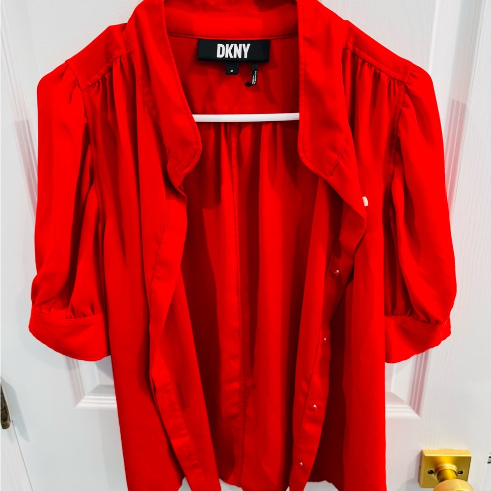 DKNY Scarlet Button-Up Blouse